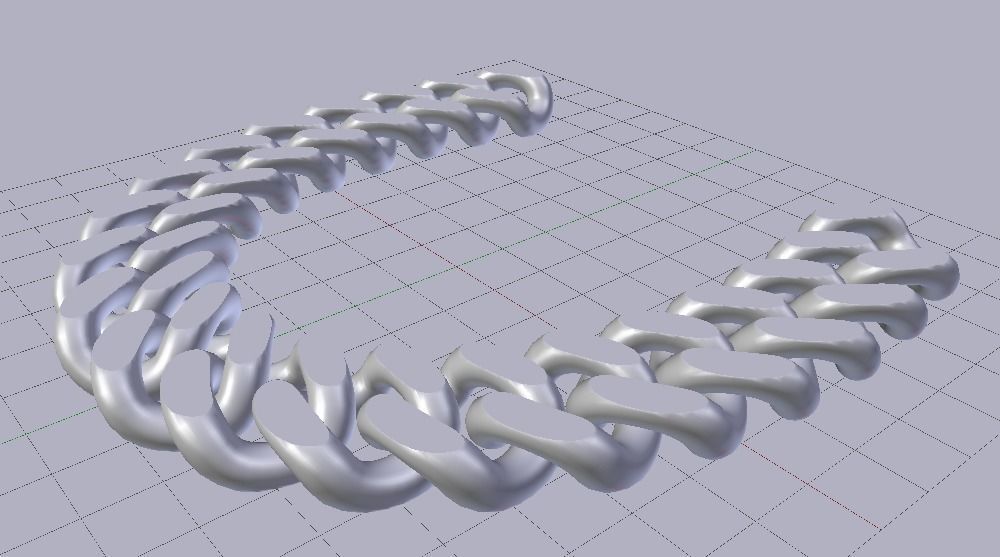Cuban Chain  Low-poly 3D model_4