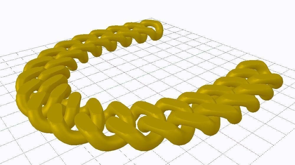 Cuban Chain  Low-poly 3D model_3