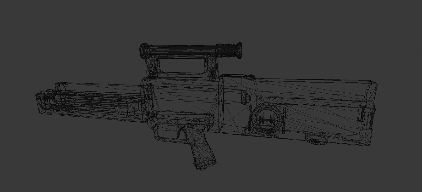 Heckler-Koch G11 K2 version Low-poly 3D model_1