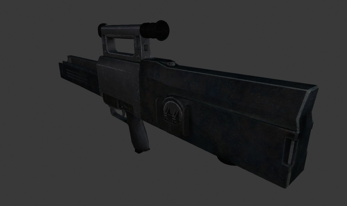 Heckler-Koch G11 K2 version Low-poly 3D model_3