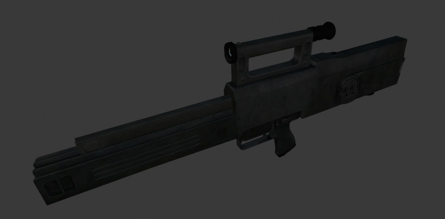 Heckler-Koch G11 K2 version Low-poly 3D model_8