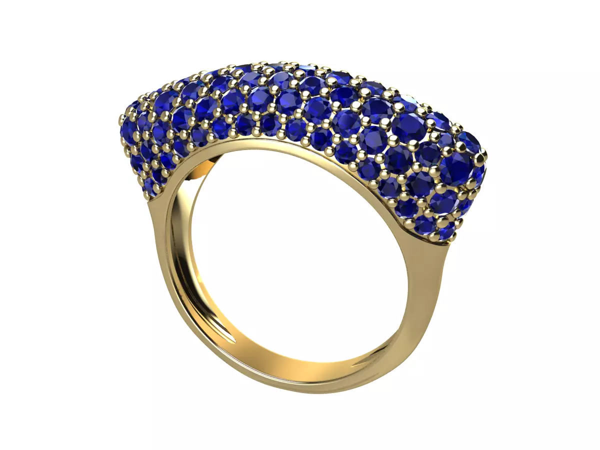 pave ring 3D print model