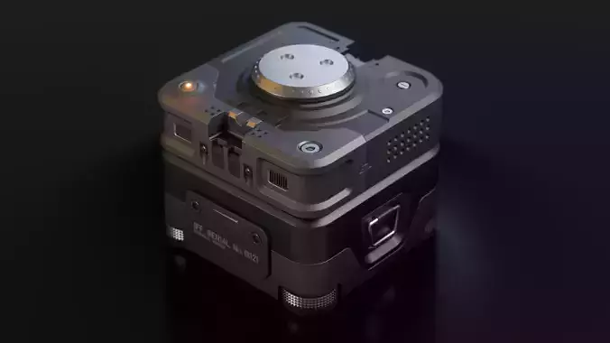 Sci-fi Crate 3D model