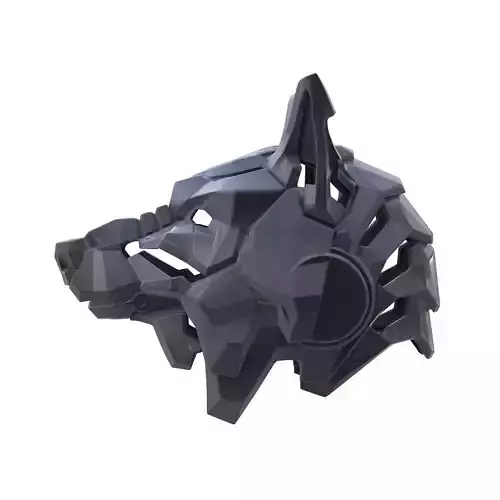 Wolf helmet 3D print model