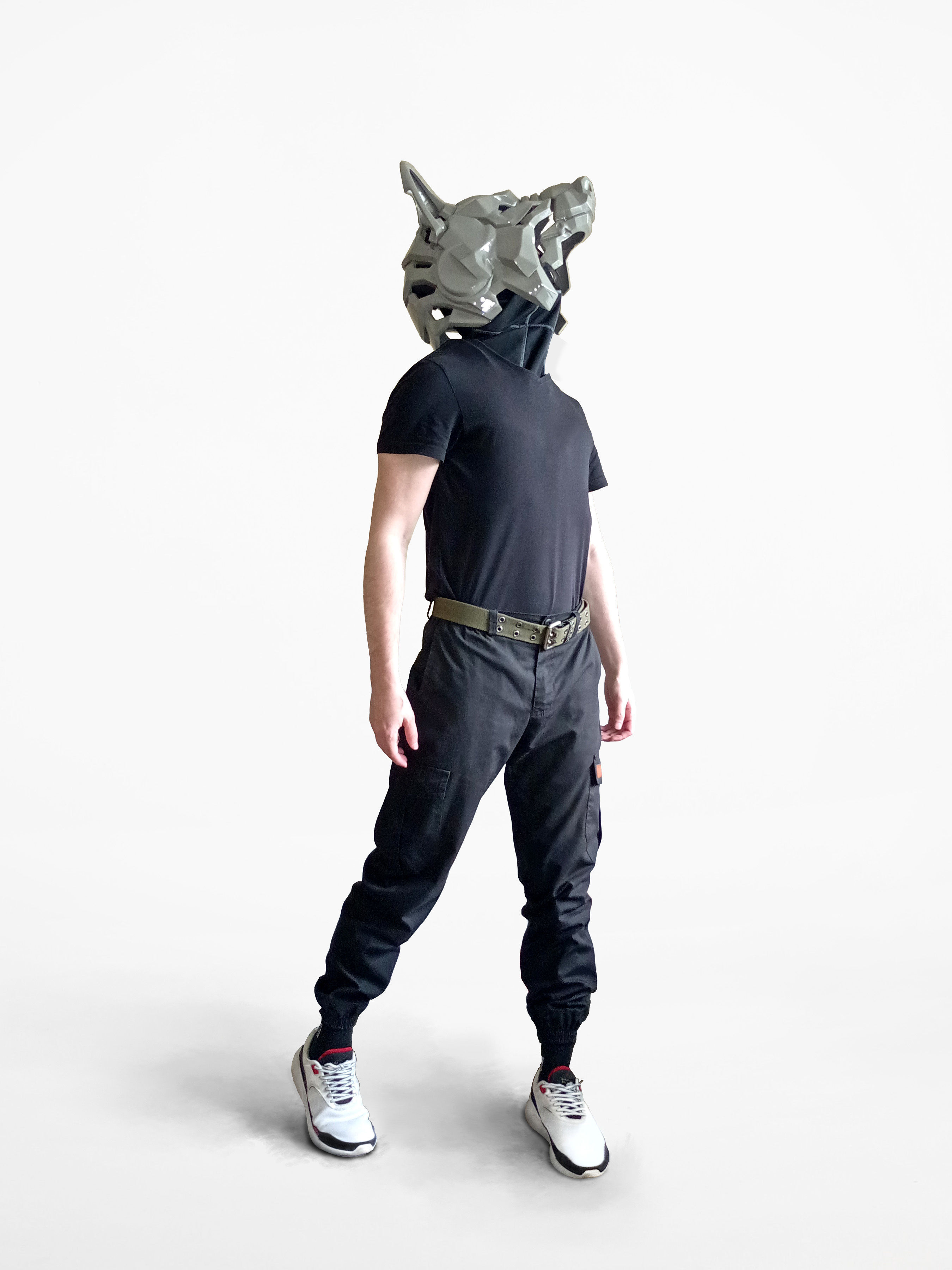 Wolf helmet 3D print model_5