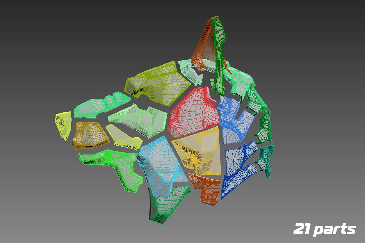 Wolf helmet 3D print model_9