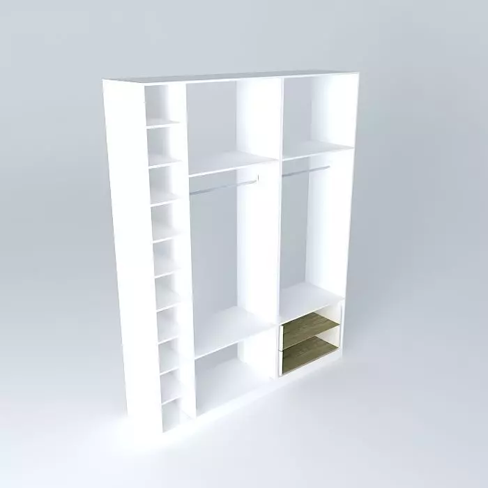 Wardrobe internal couple Free 3D model