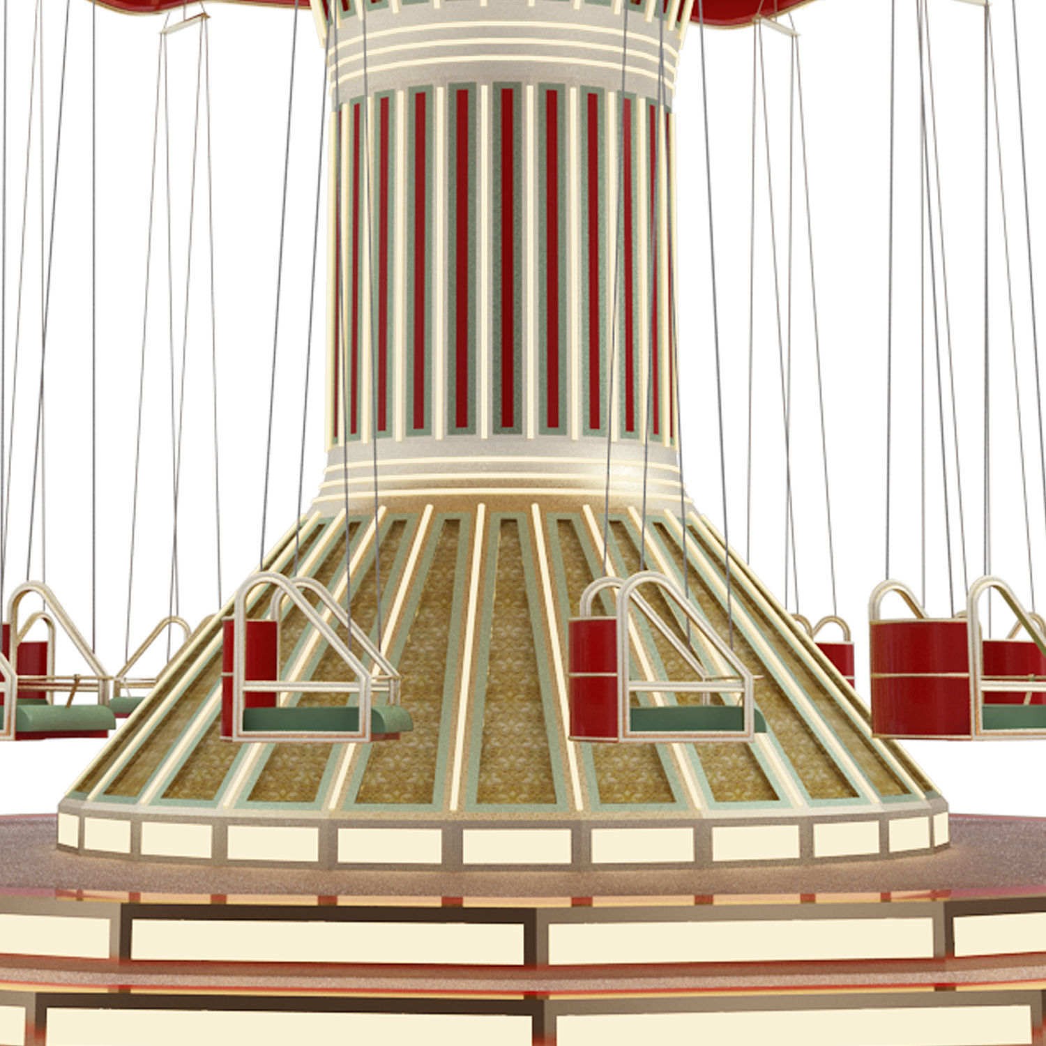 Funfair Swing 3D model_16