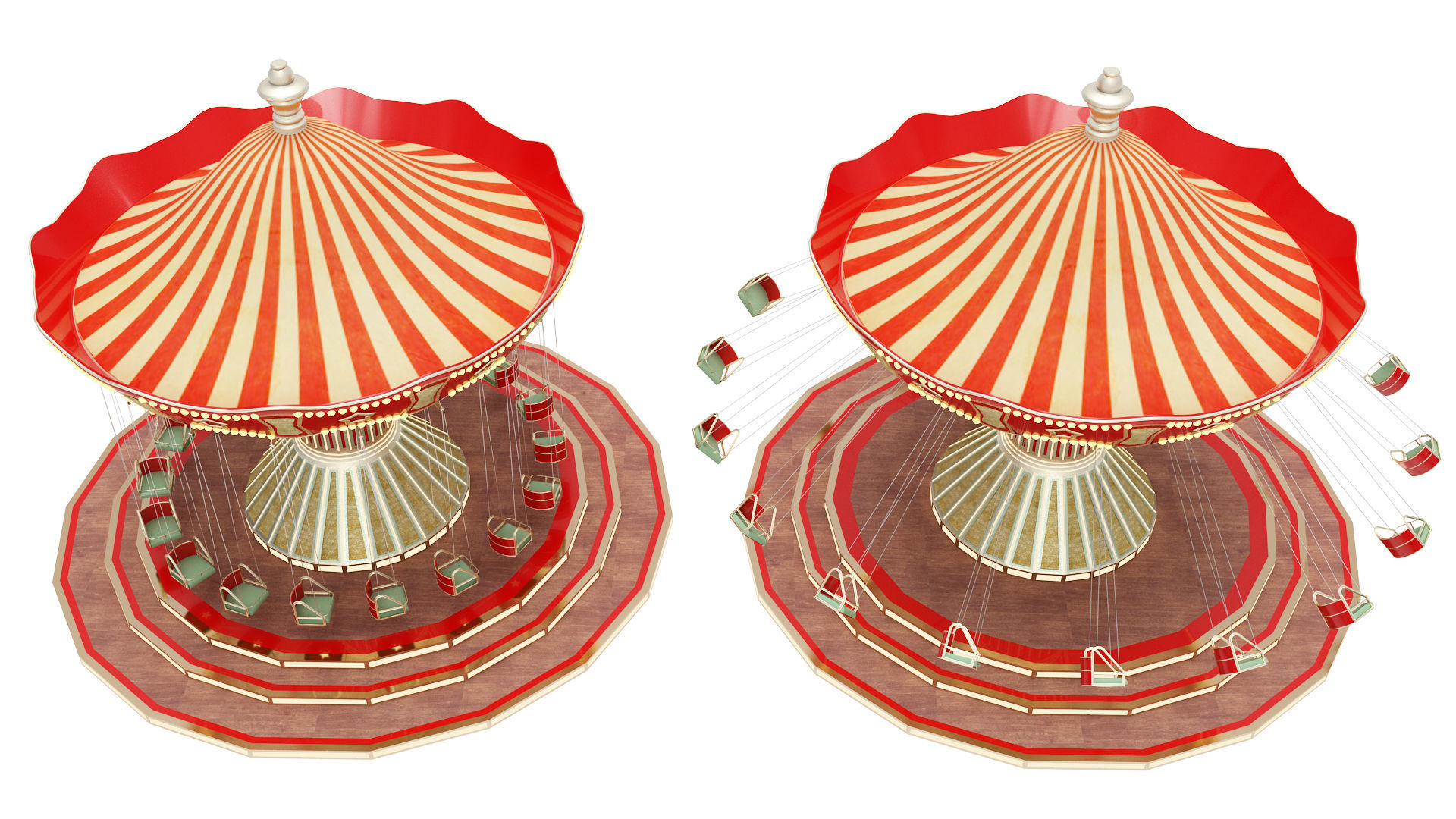 Funfair Swing 3D model_10