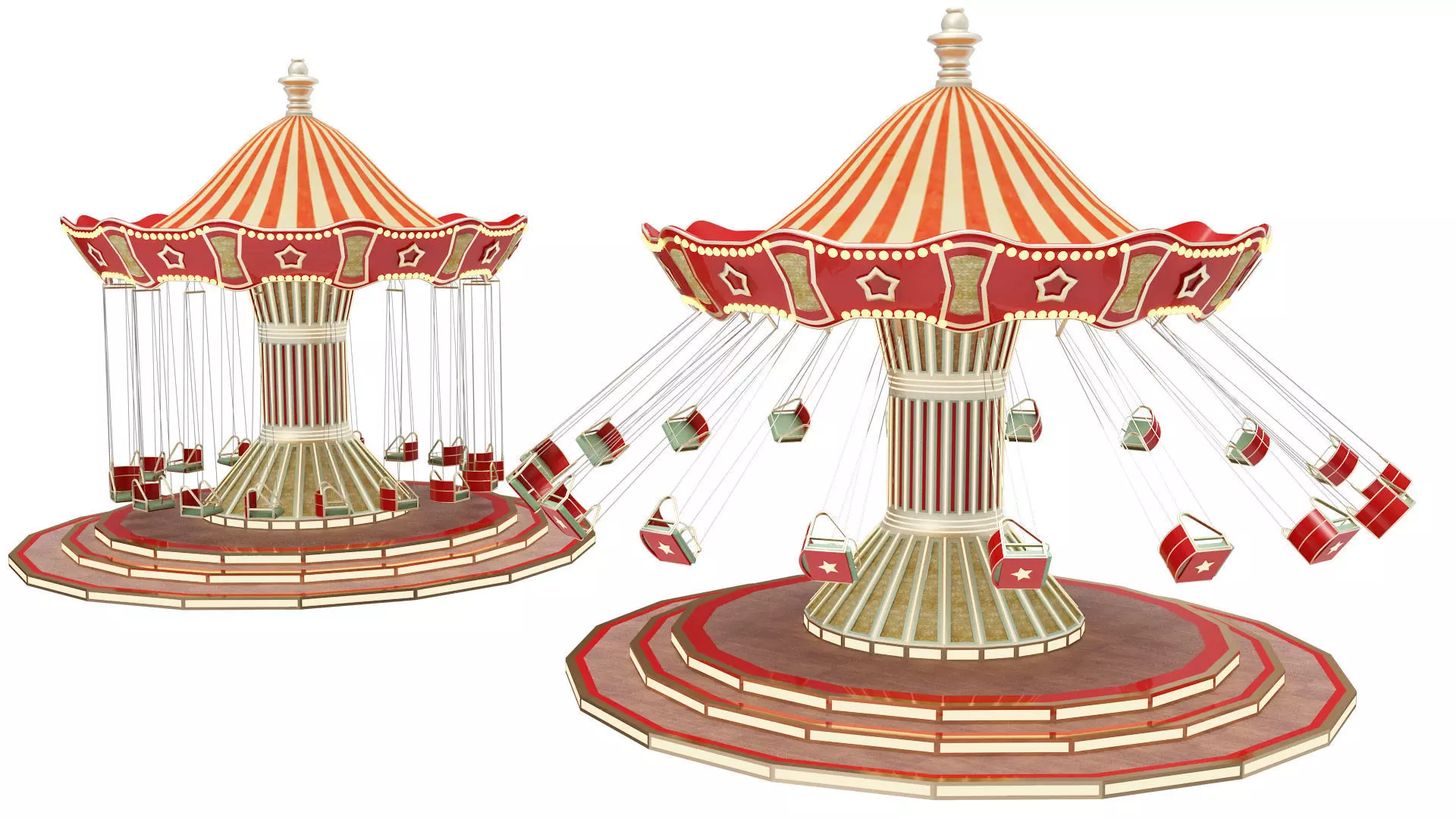Funfair Swing 3D model_0