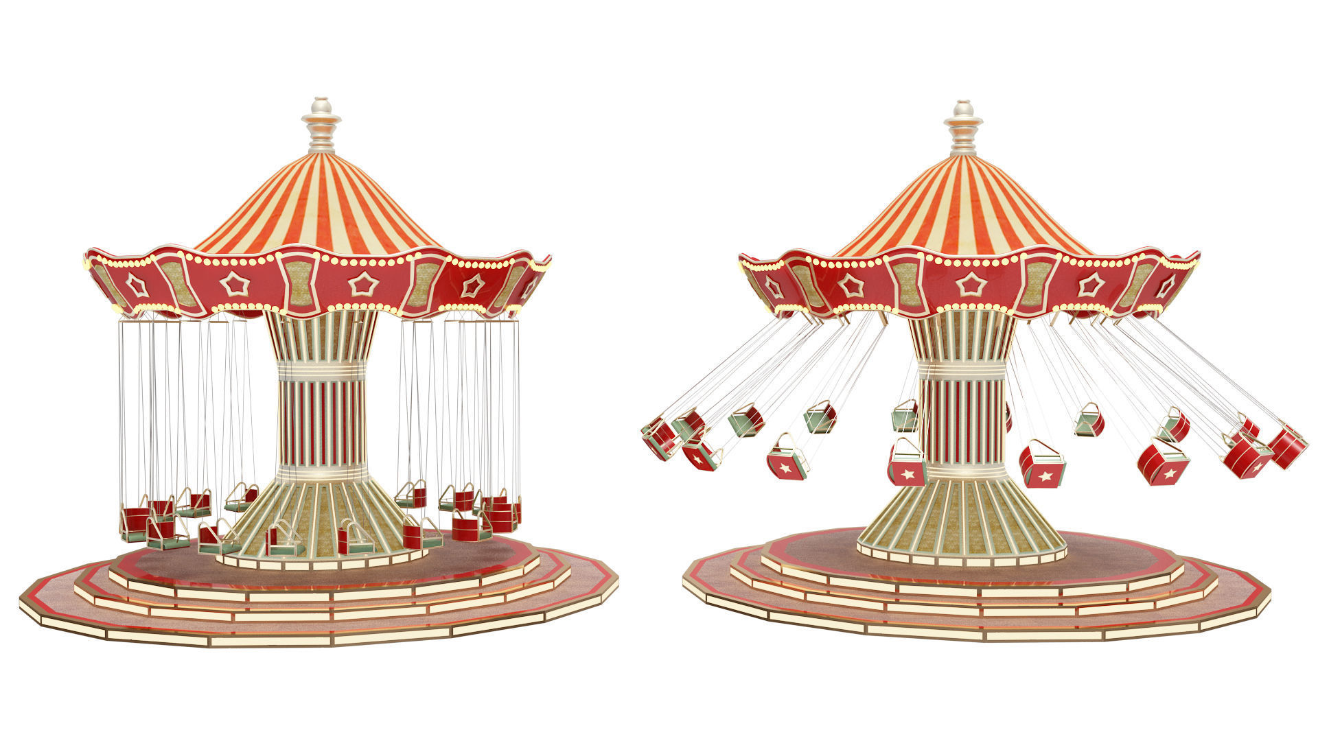 Funfair Swing 3D model_1