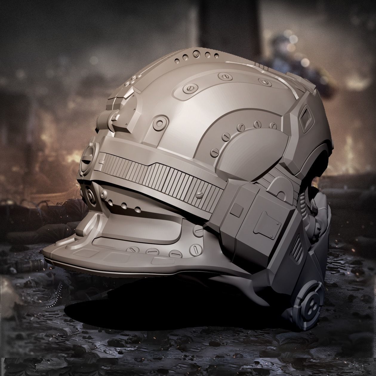 Clayton Carmine Helmet 3D print model_3
