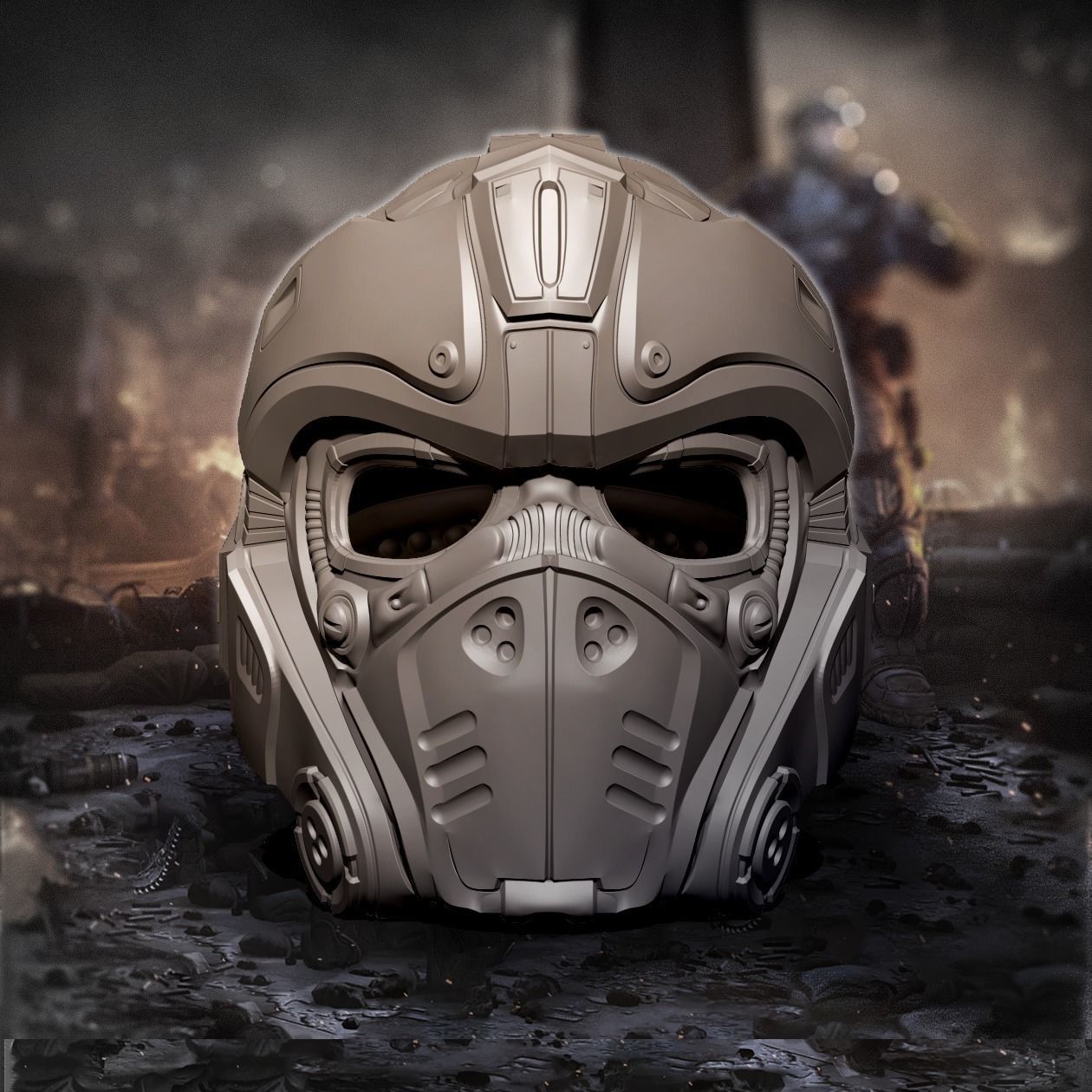 Clayton Carmine Helmet 3D print model_1