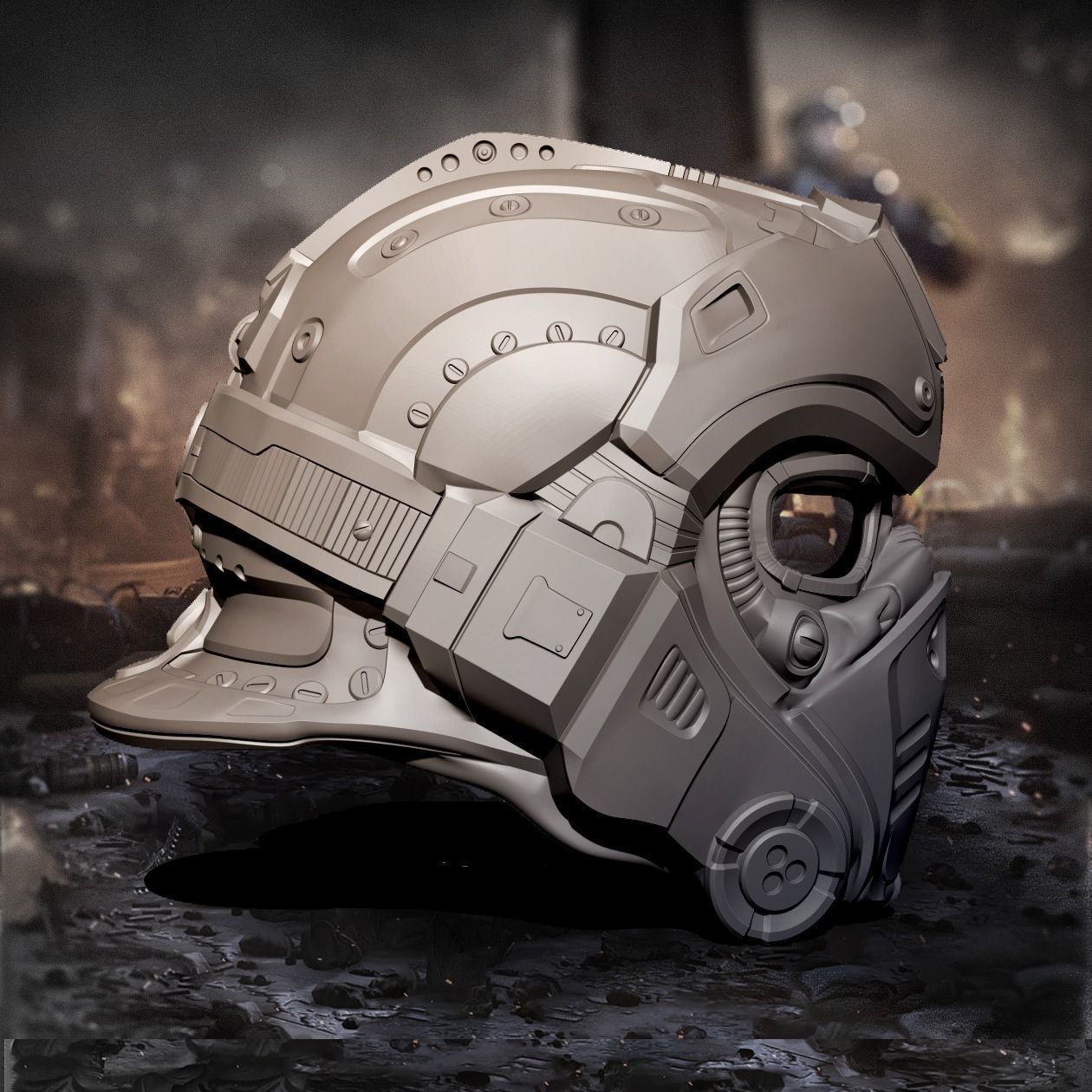 Clayton Carmine Helmet 3D print model_2
