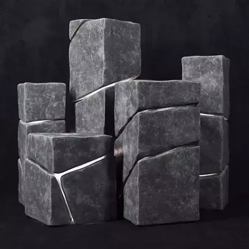 Stone cube light