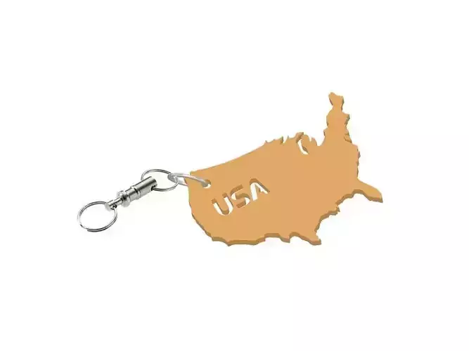 USA keychain  3D print model