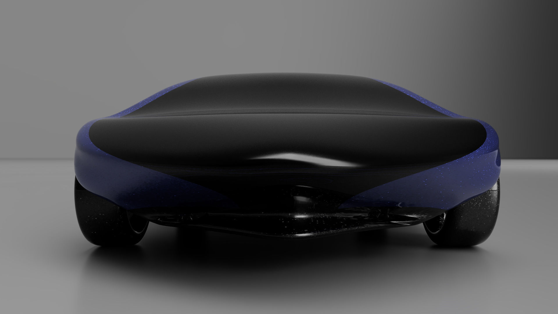 car high poly futuristic electric Low-poly 3D model_61