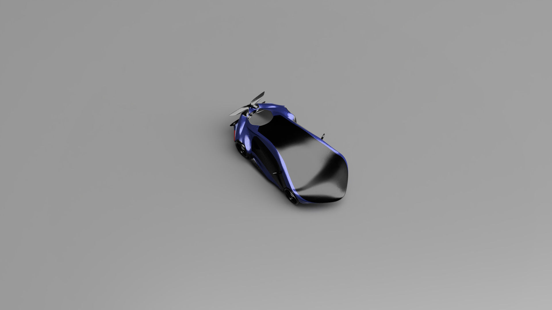 car high poly futuristic electric Low-poly 3D model_73