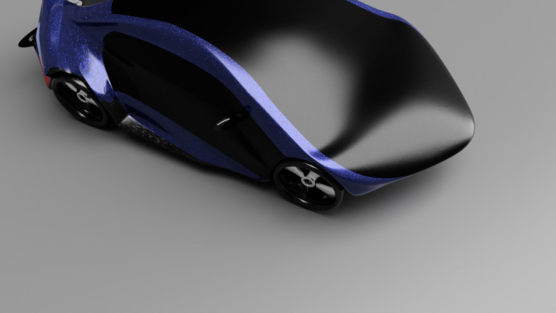 car high poly futuristic electric Low-poly 3D model_58