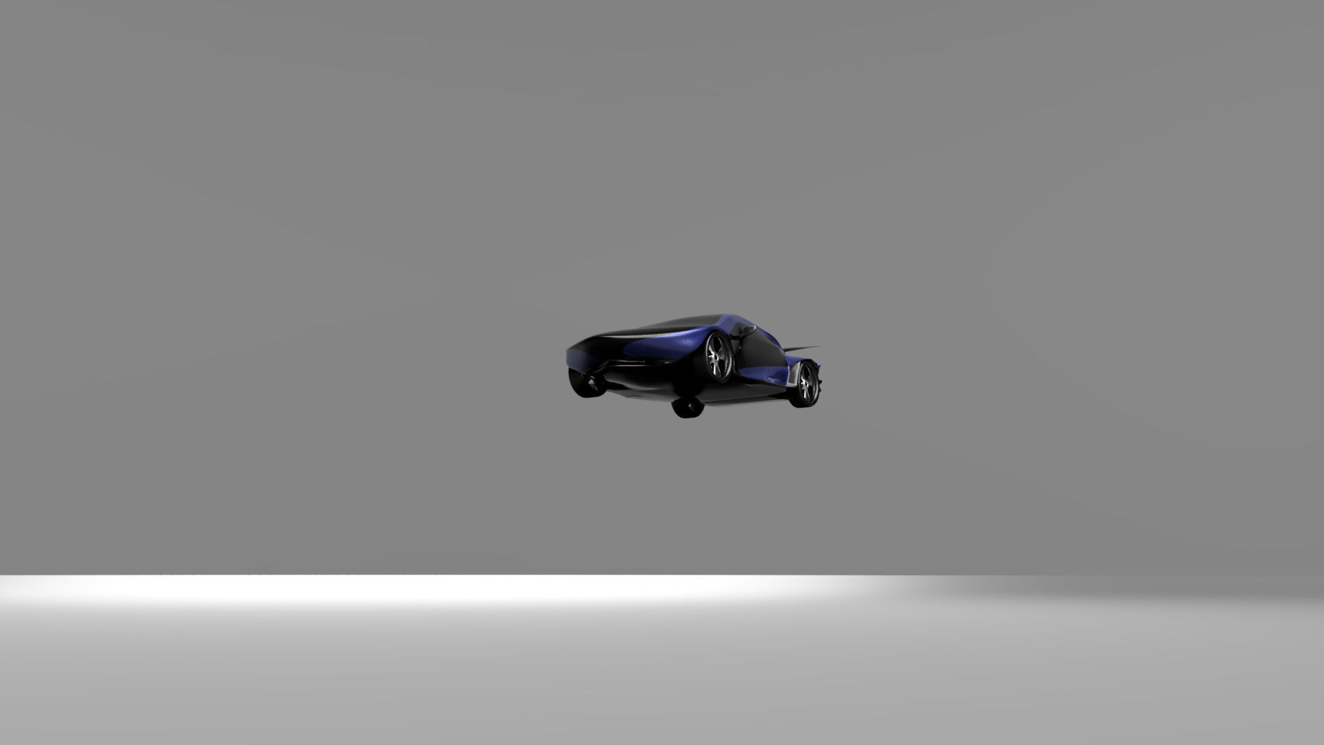 car high poly futuristic electric Low-poly 3D model_70