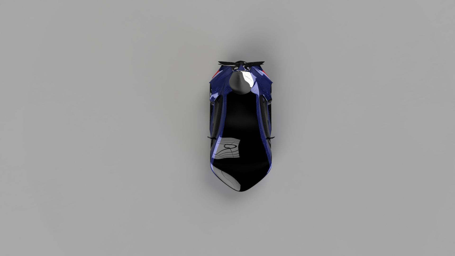 car high poly futuristic electric Low-poly 3D model_23