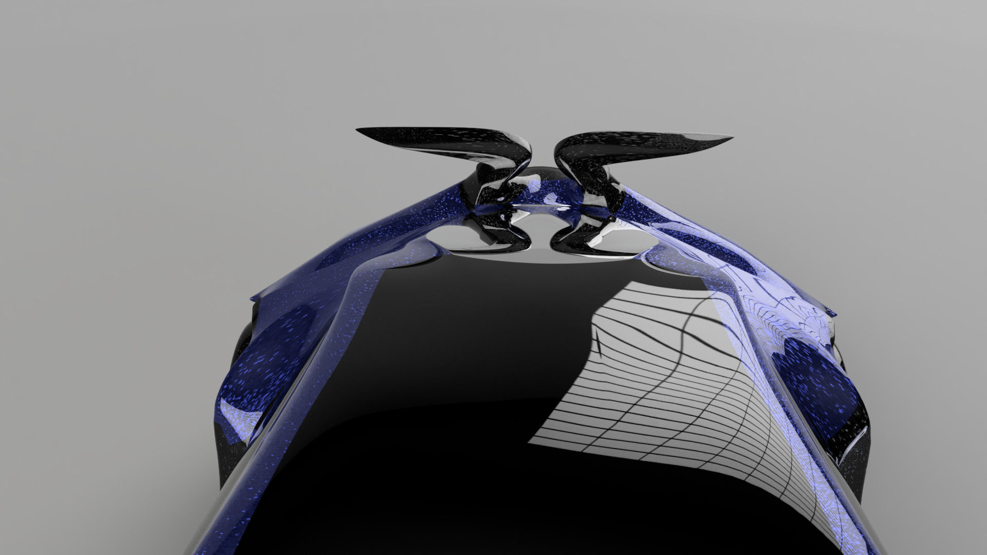 car high poly futuristic electric Low-poly 3D model_33