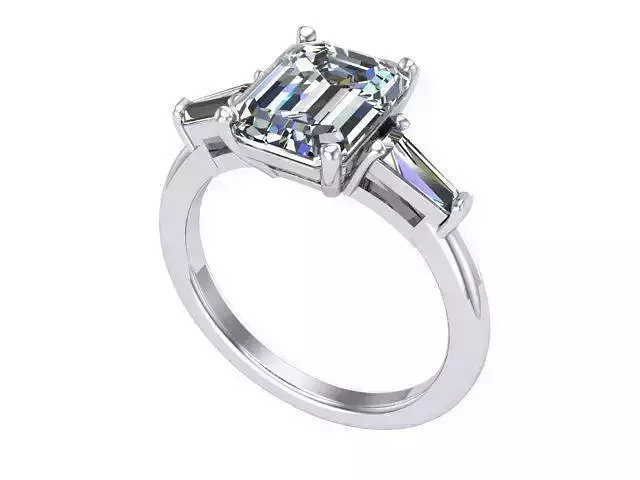 Silver Rectangle Ring 