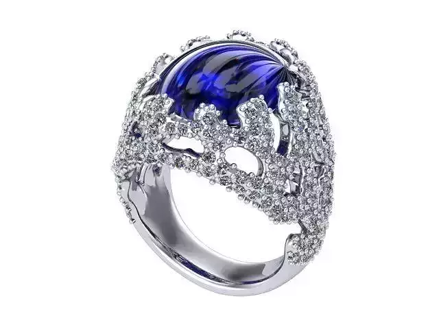 Silver Sapphire Ring 