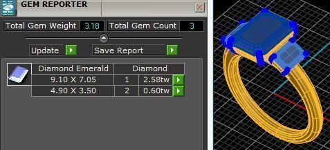 Three Stone Ring  3D print model_4