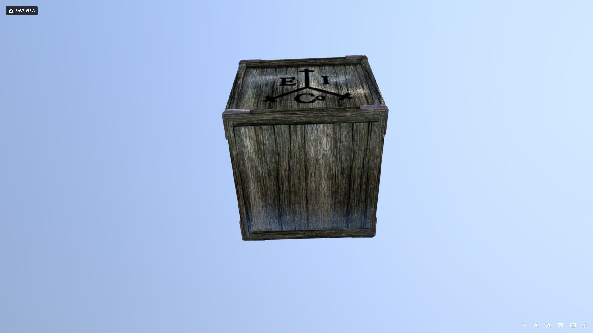 East India Co Crate Low-poly 3D model_6