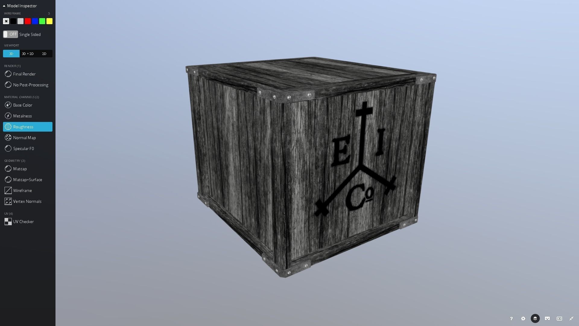 East India Co Crate Low-poly 3D model_11