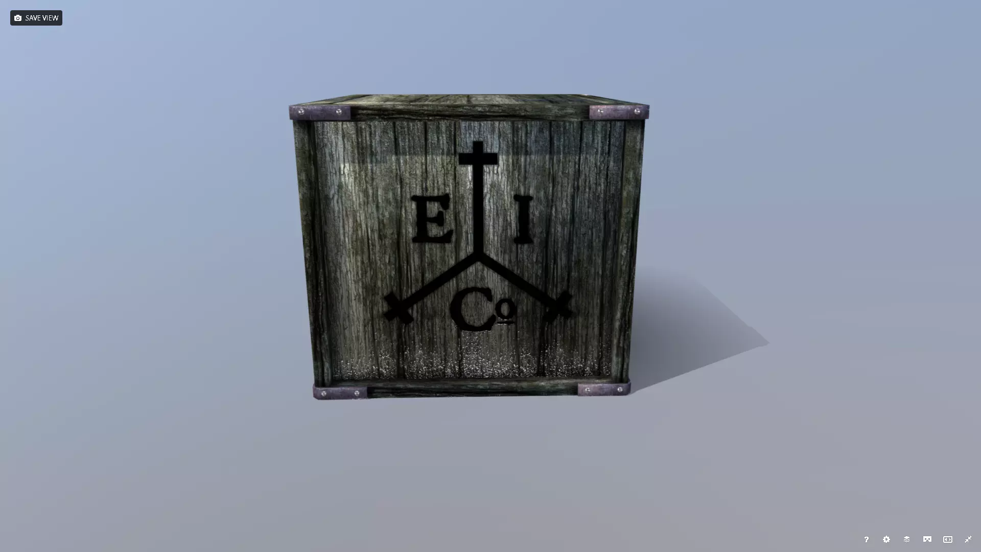 East India Co Crate Low-poly 3D model_0