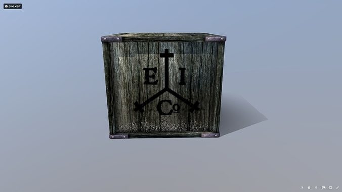 East India Co Crate Low-poly 3D model