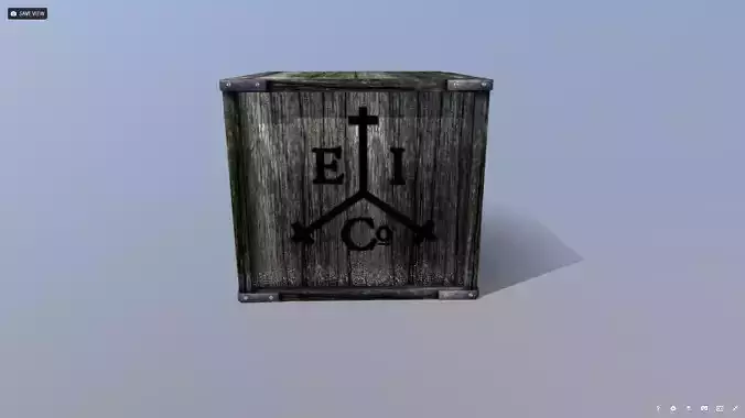 East India Co Crate Low-poly 3D model