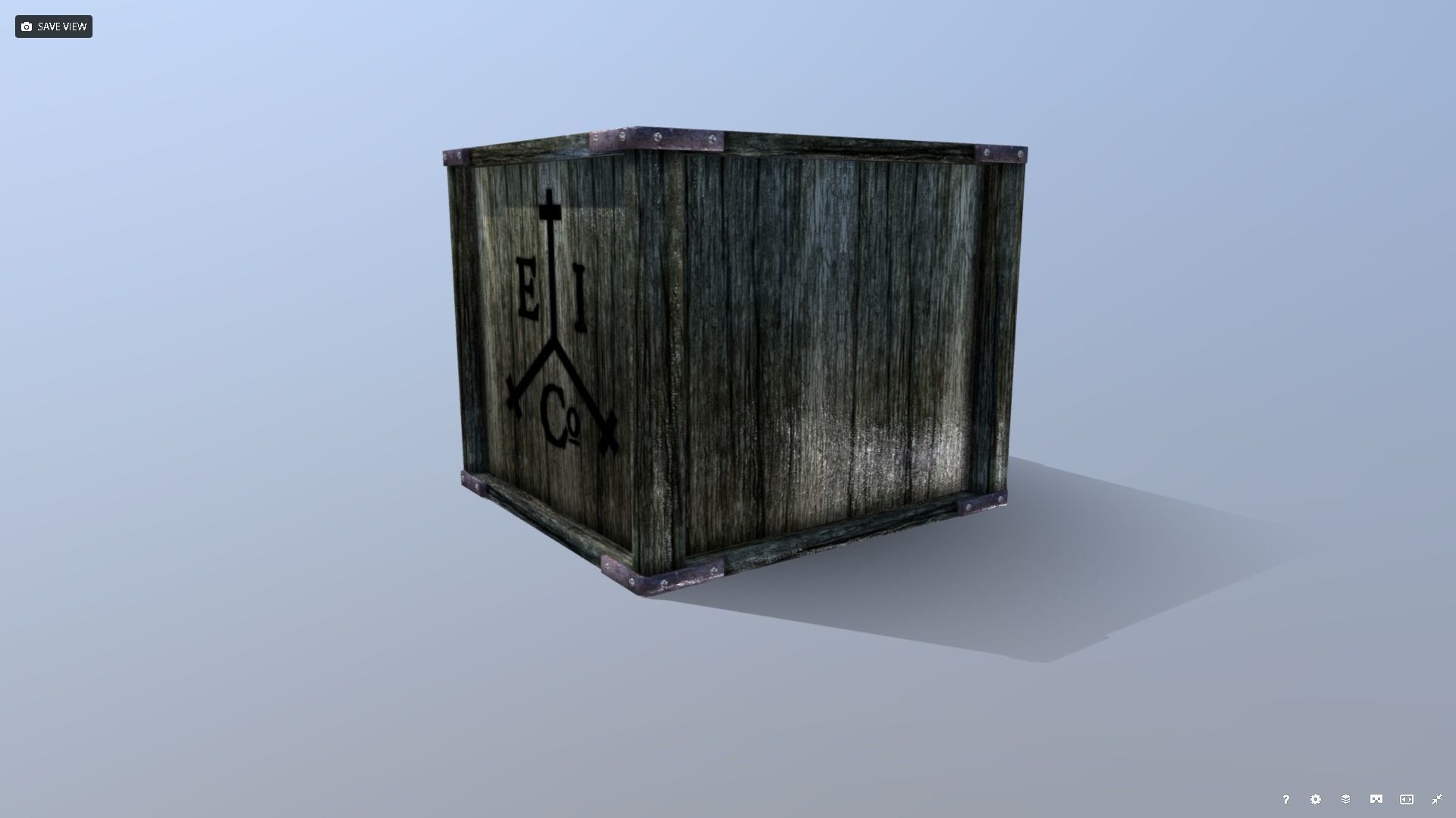 East India Co Crate Low-poly 3D model_3