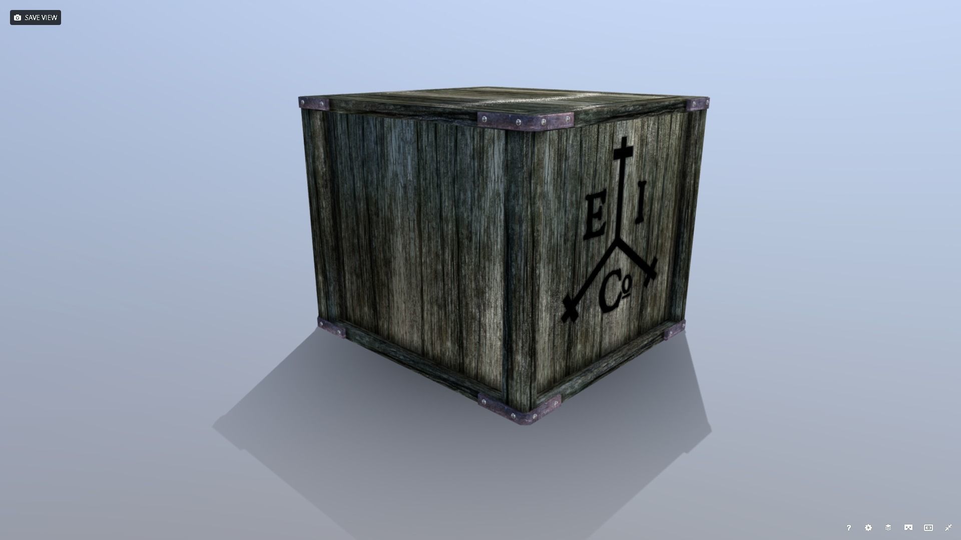 East India Co Crate Low-poly 3D model_1