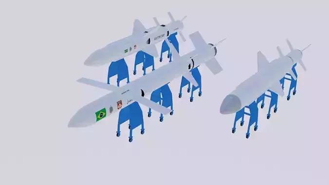 Rocket Missile Avibras Astros II MLRS 3D model