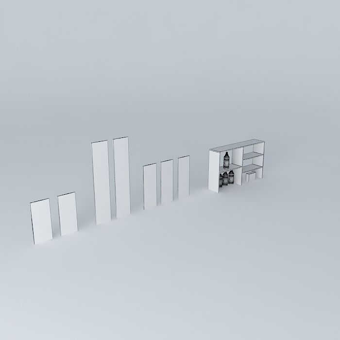 Small shelf Free 3D model_4