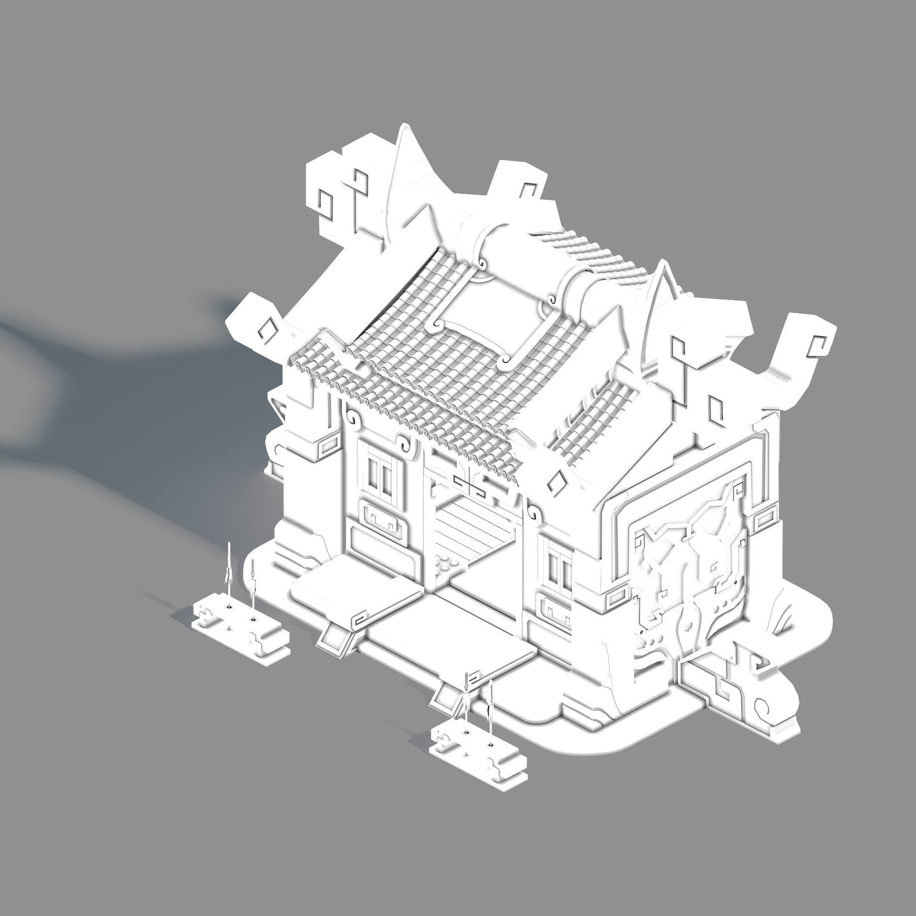 Game Gang Building - Junior loyalty hall 3D model_1