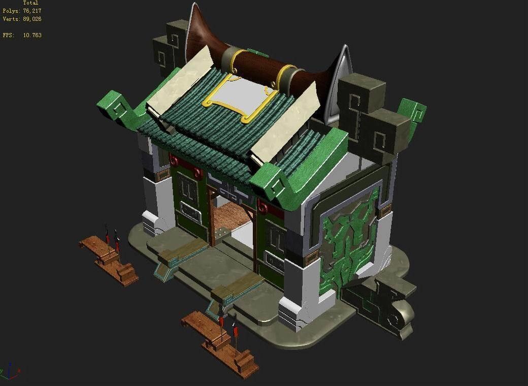 Game Gang Building - Junior loyalty hall 3D model_4