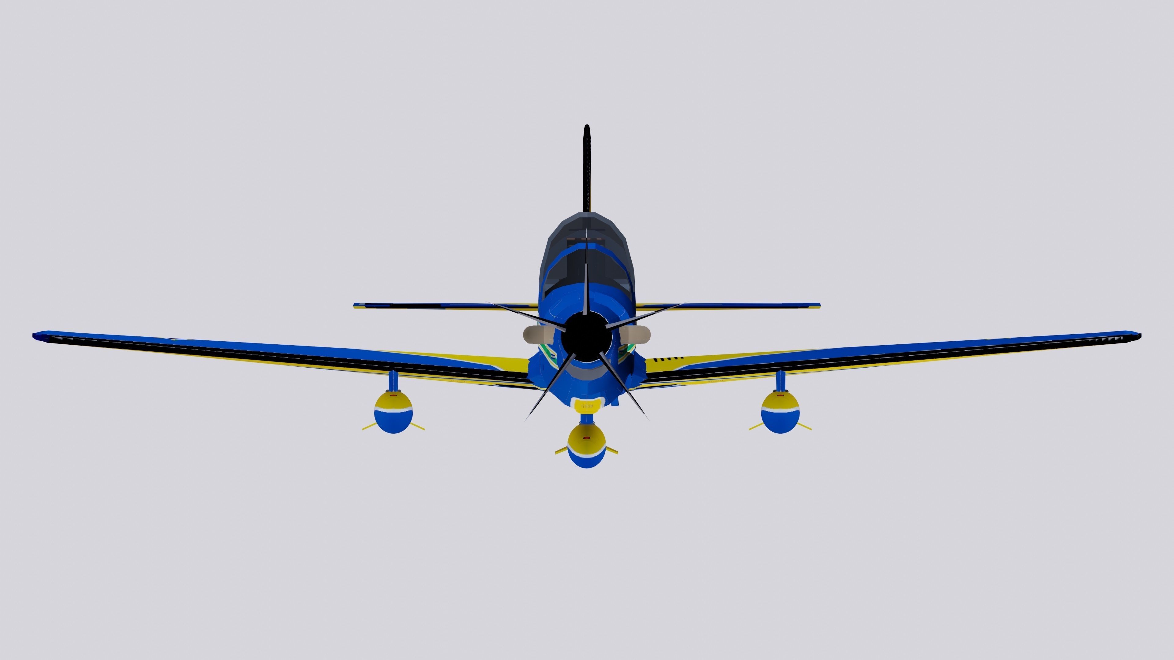 Embraer A-29A EMB 314 Super Tucano EDA 3D model_12