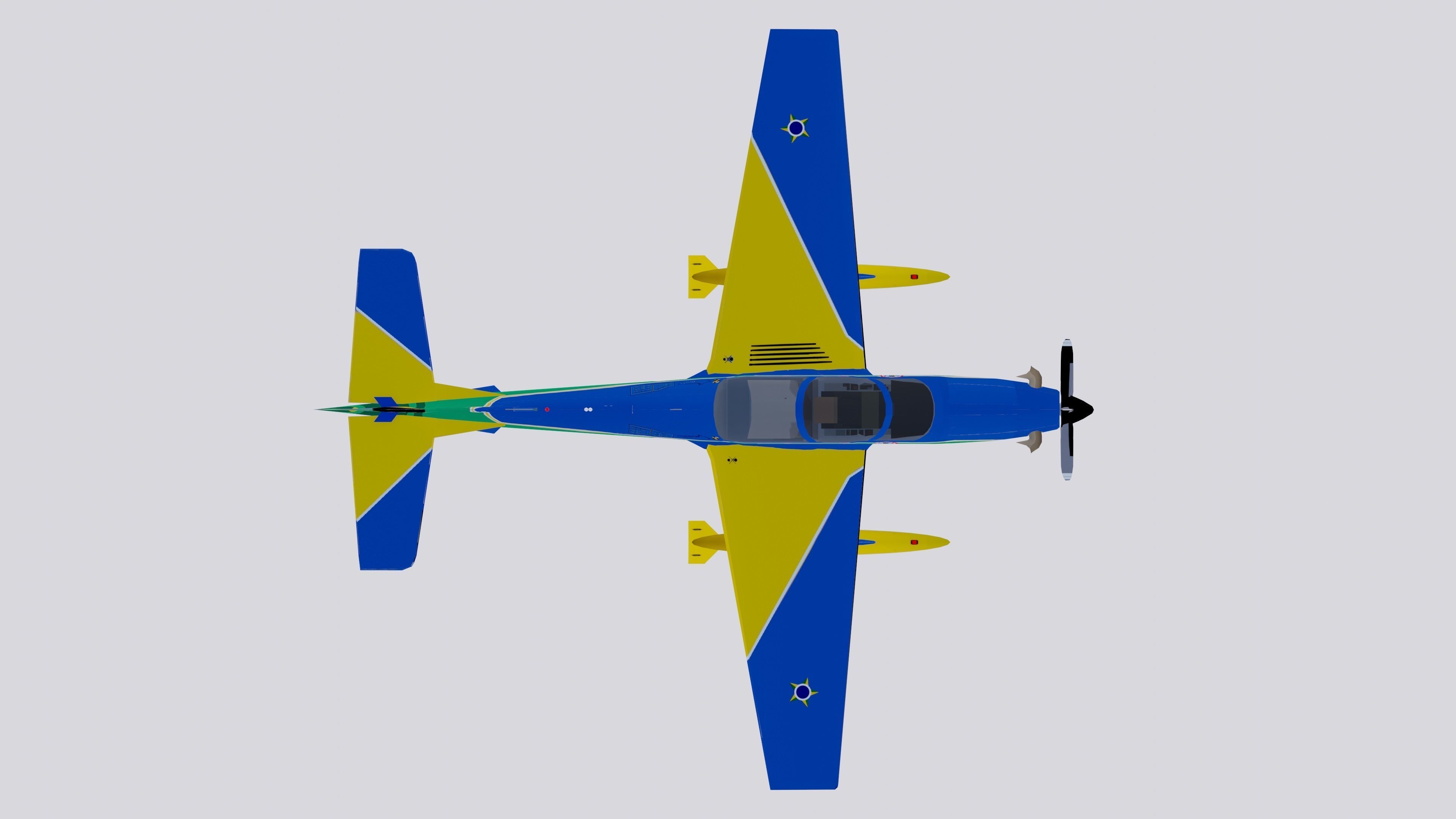 Embraer A-29A EMB 314 Super Tucano EDA 3D model_9