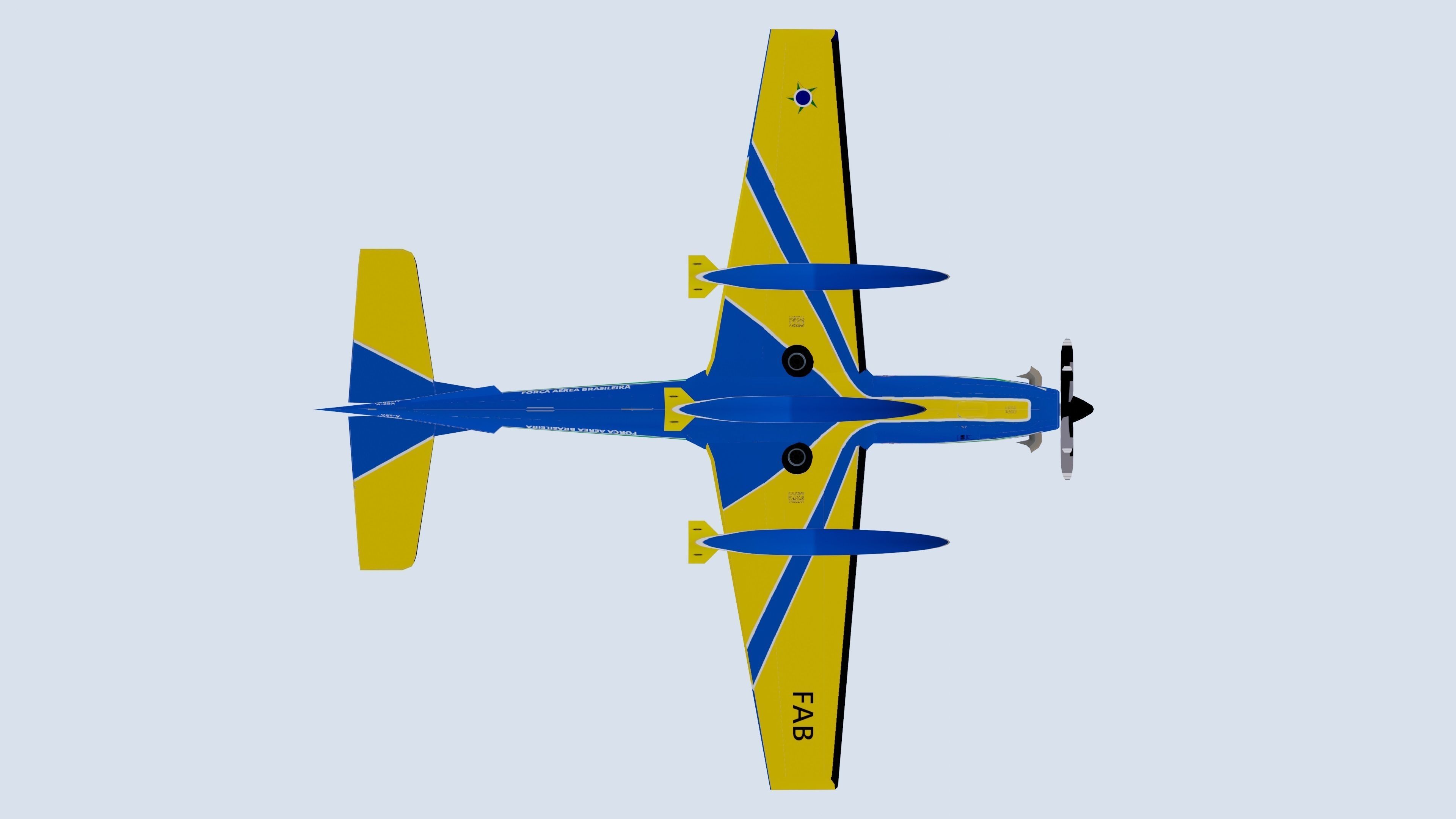 Embraer A-29A EMB 314 Super Tucano EDA 3D model_8