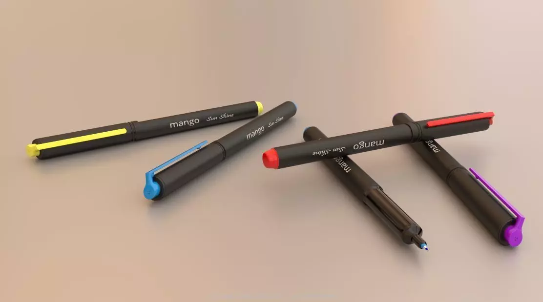 Fineliner pen 3D model 3D model_0