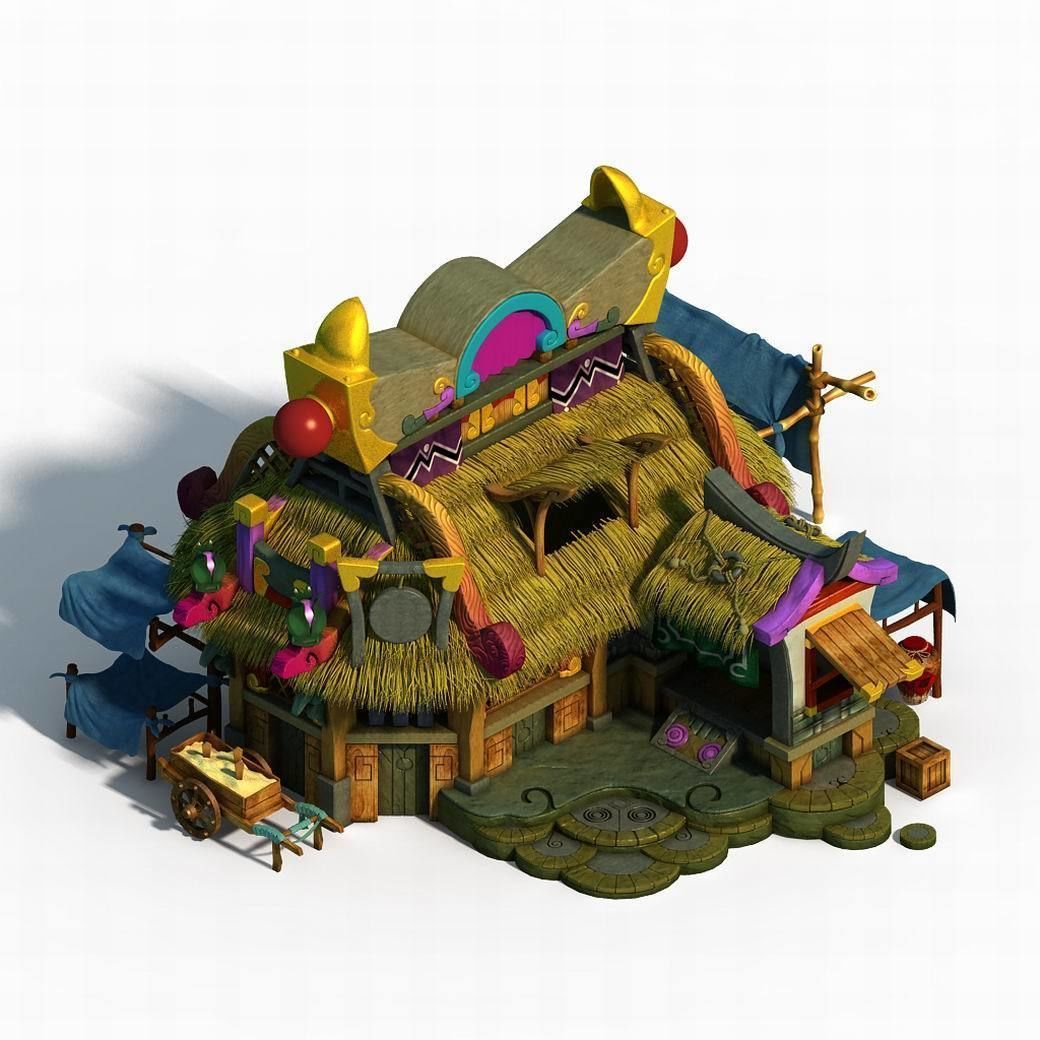 Game Gang Building - Intermediate Warehouse 01 3D model_1