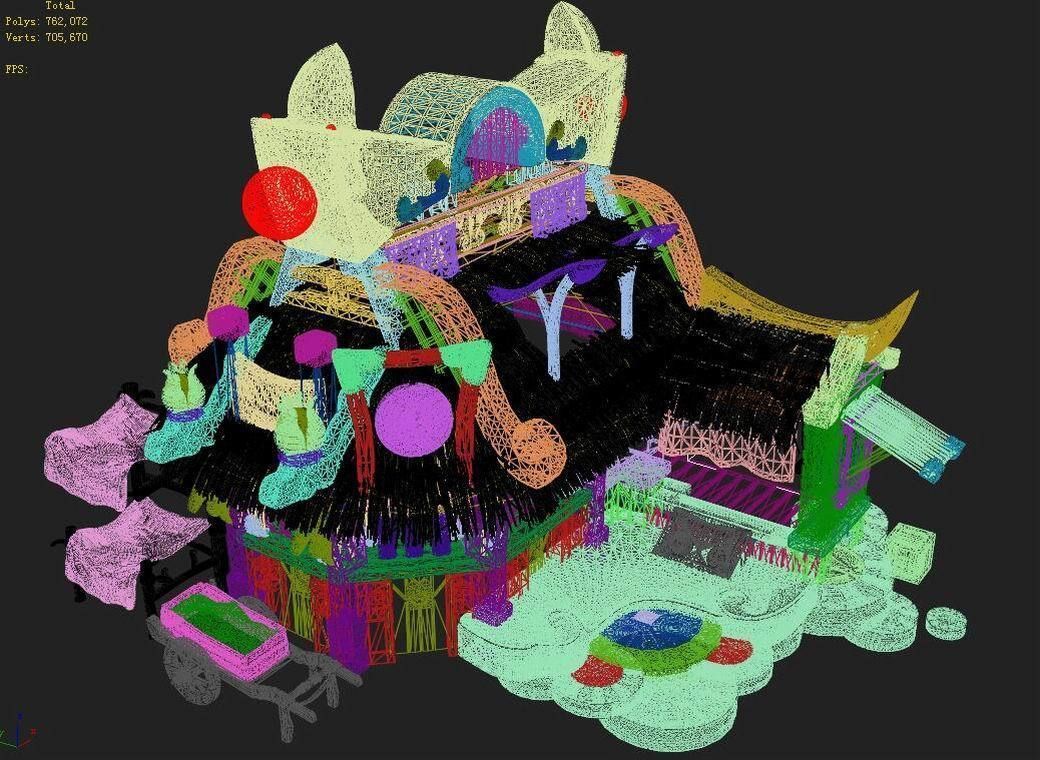 Game Gang Building - Intermediate Warehouse 01 3D model_3