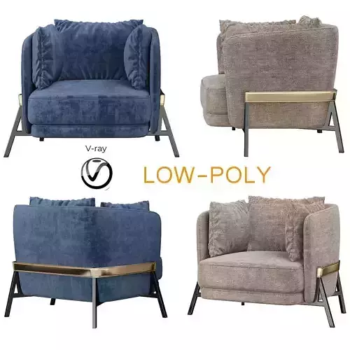 Cradle Armchair Arflex 3d model Low-poly 3D model