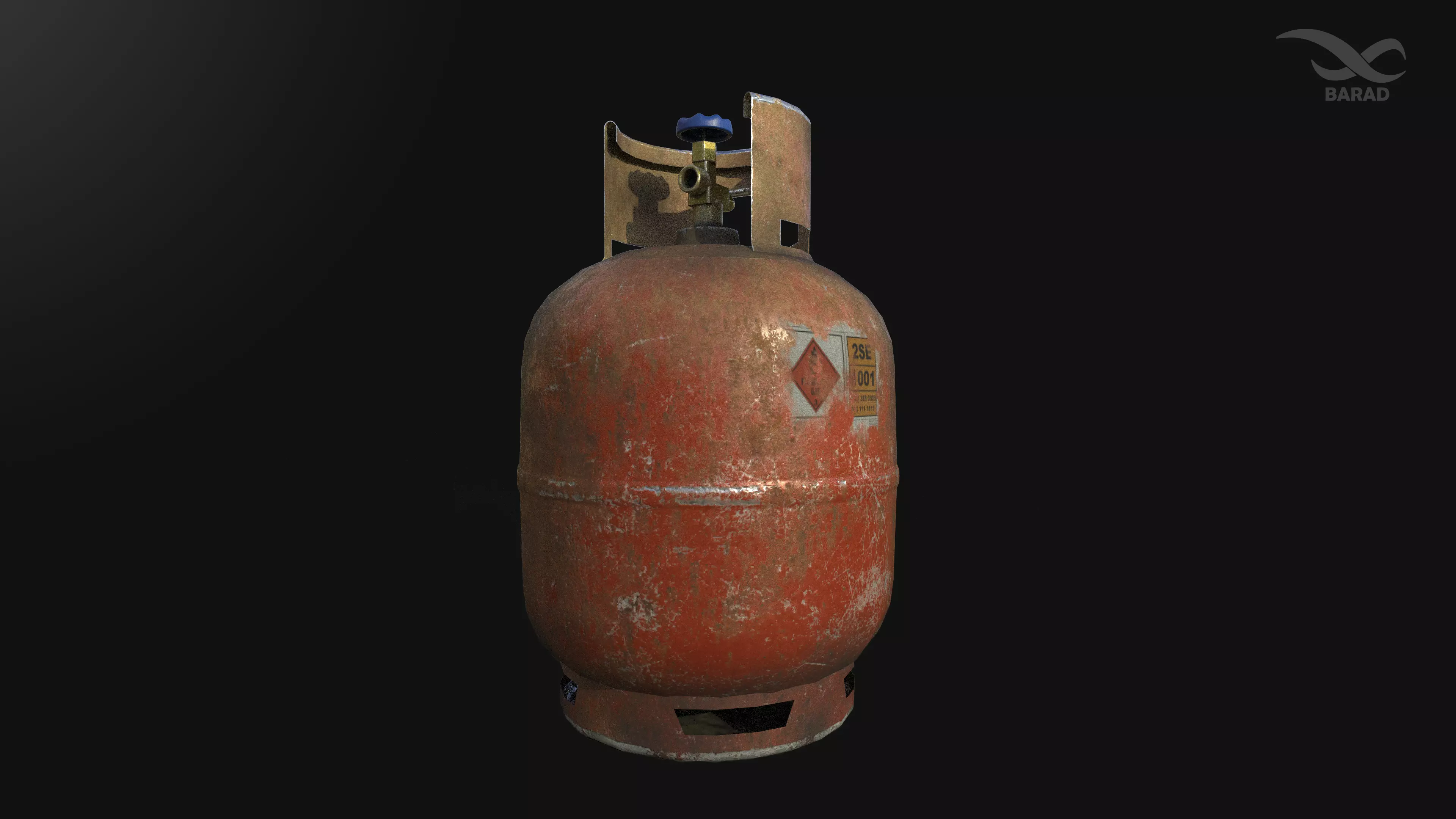 Gas cylinder 3D model_0