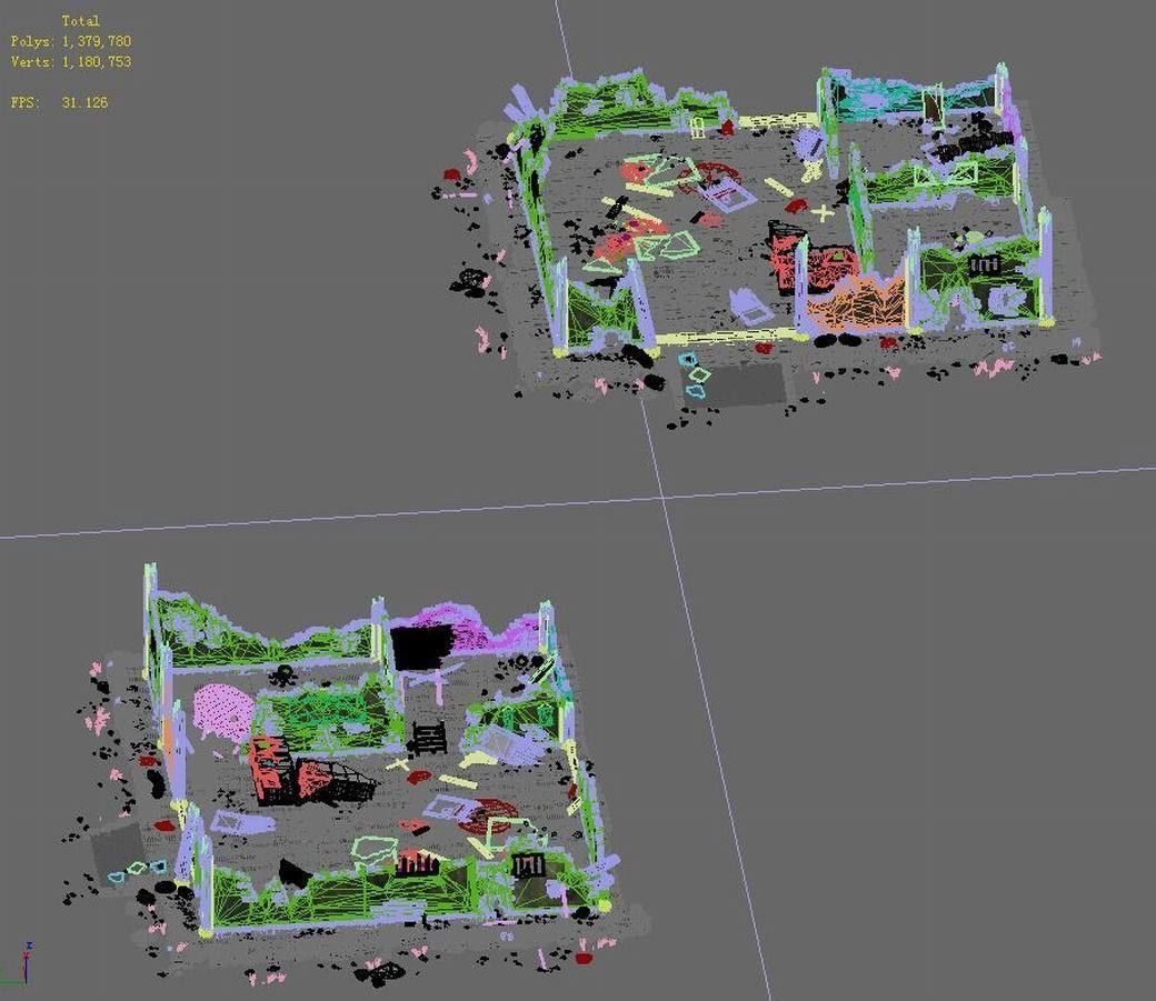 Game City - Architecture - Ruins 01 3D model_6