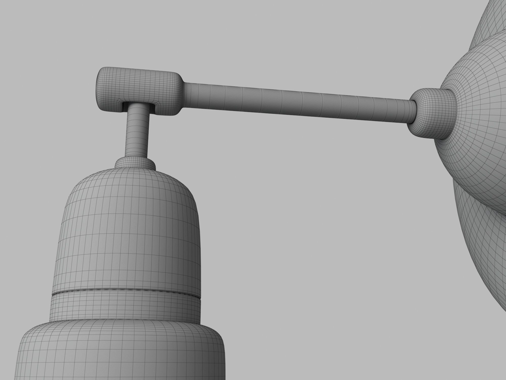 Anthracite Sconce Lamp With Wooden Detail 3D model_11